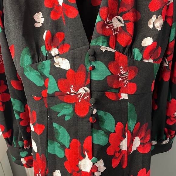 Urban Outfitters Michelle Plunging Long Sleeve Mini Dress NWT - Picture 6 of 7